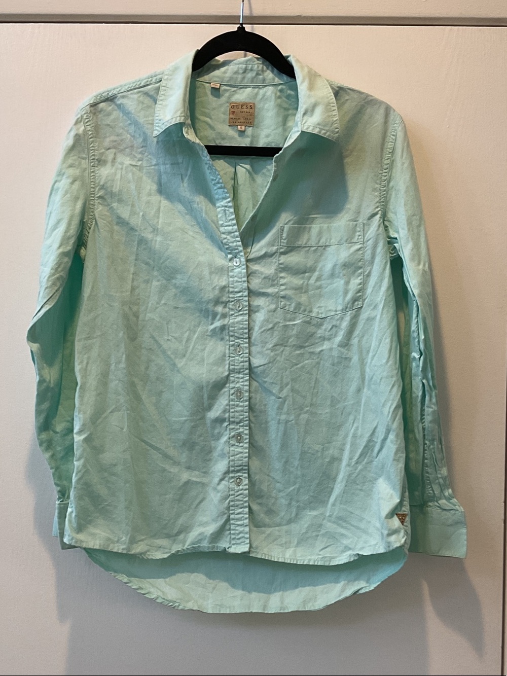 Guess Women’s Mint Green  Button-Down Shirt